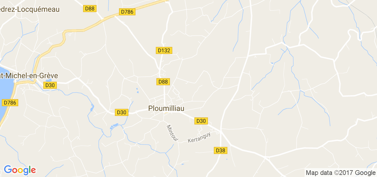 map de la ville de Ploumilliau