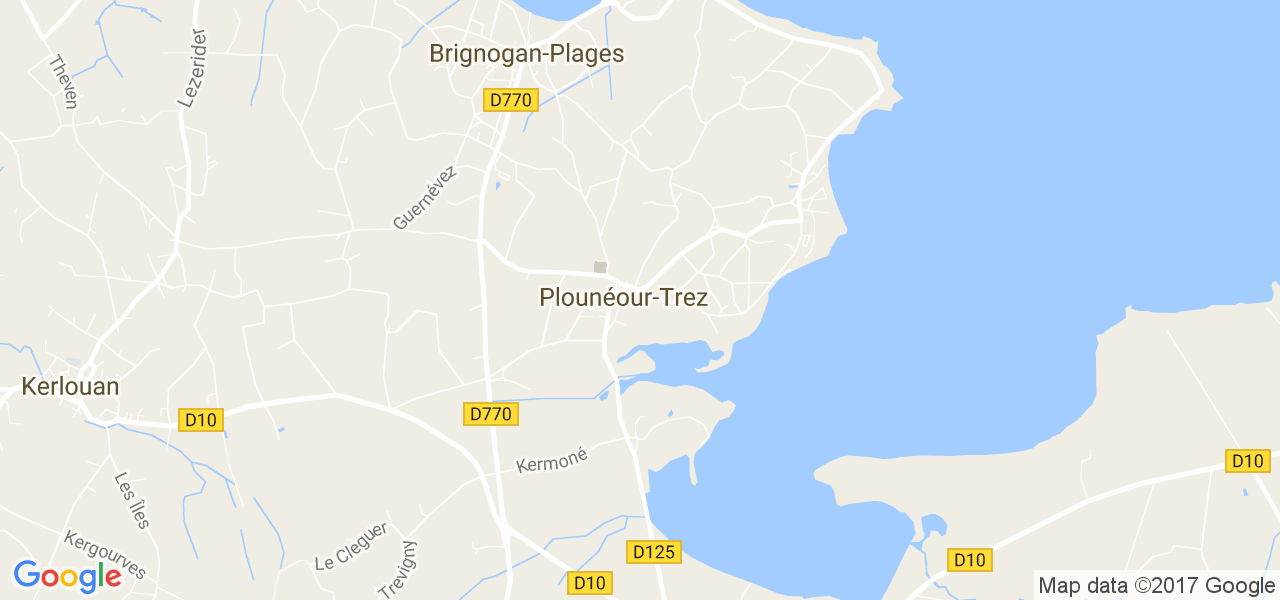 map de la ville de Plounéour-Trez