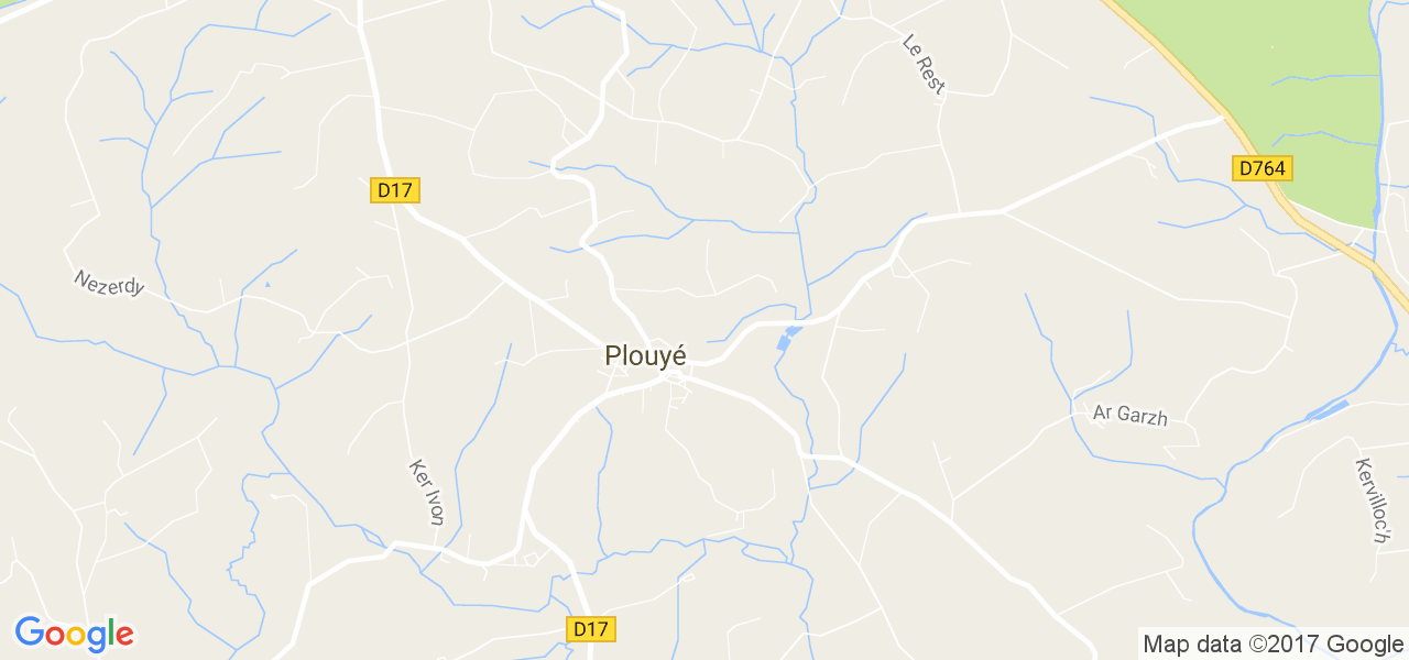map de la ville de Plouyé