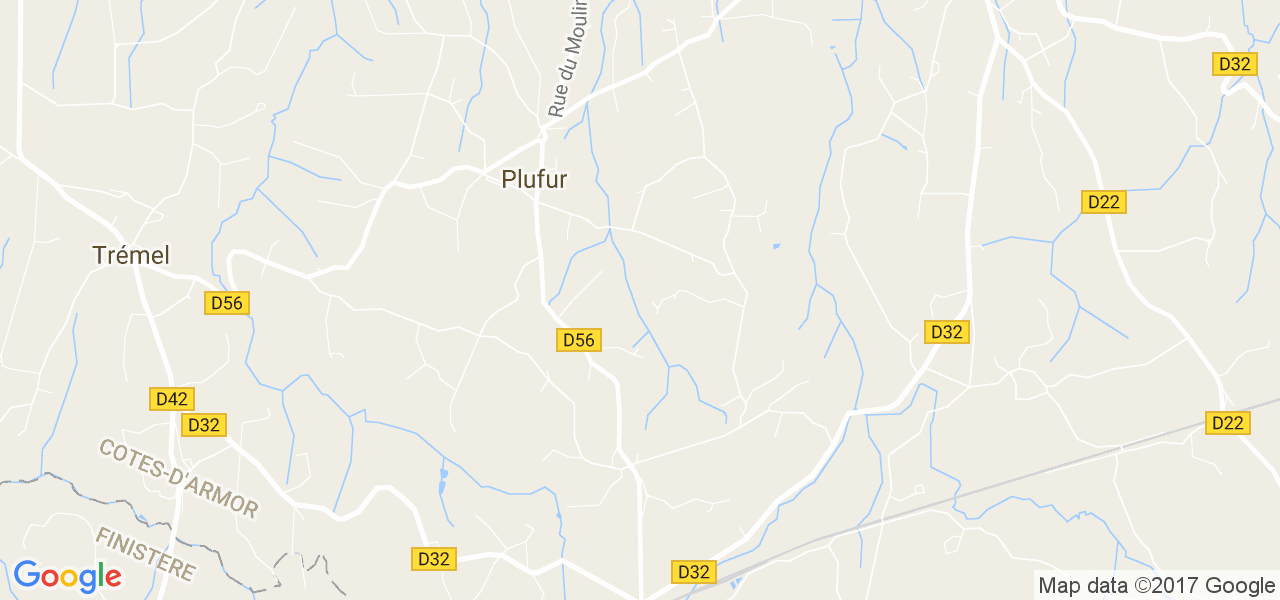 map de la ville de Plufur