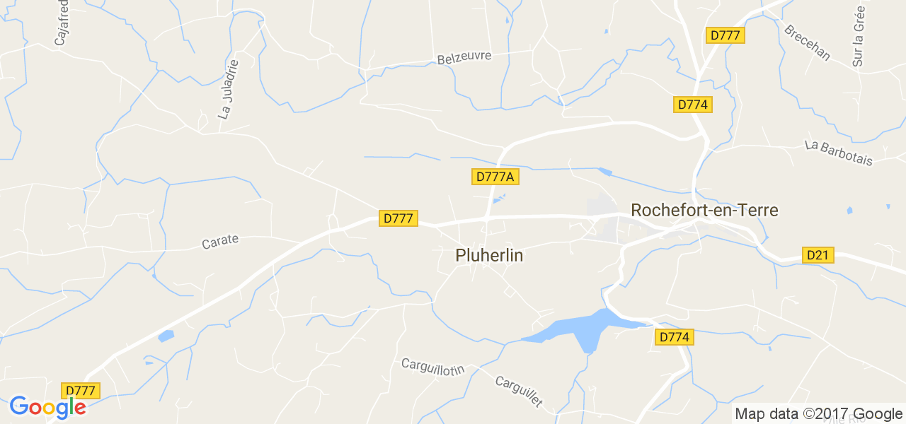 map de la ville de Pluherlin