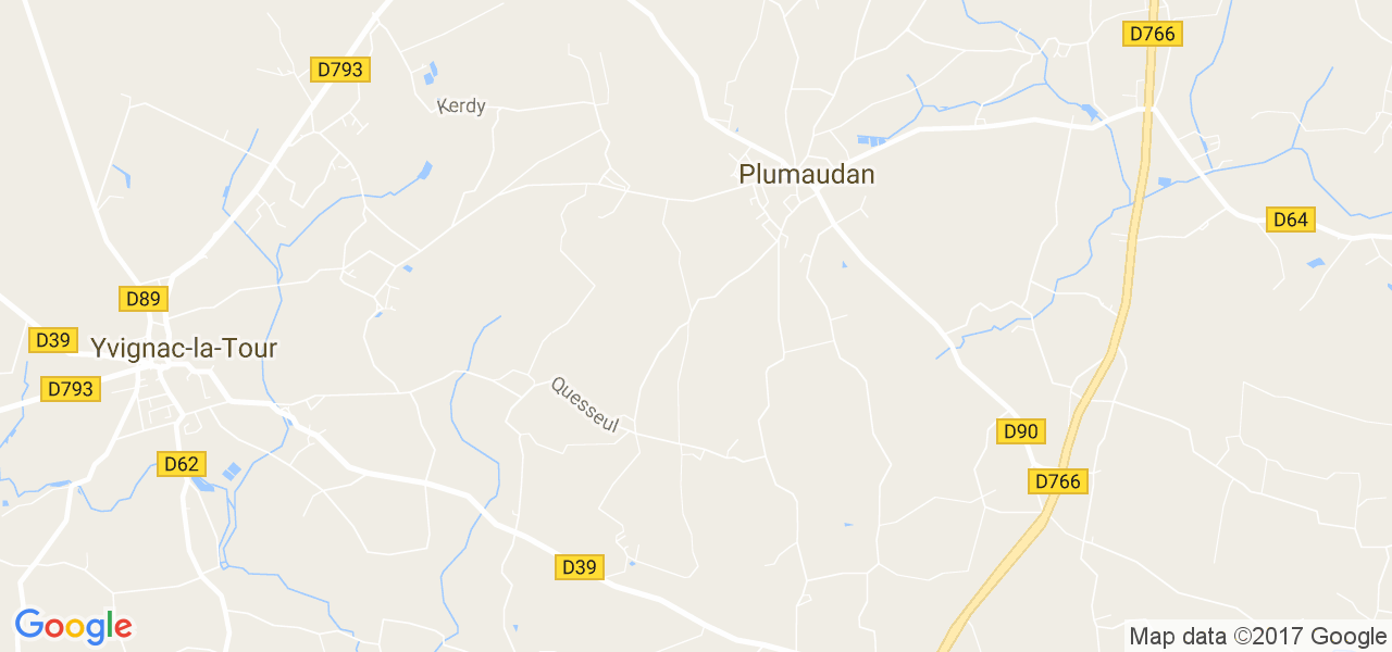 map de la ville de Plumaudan