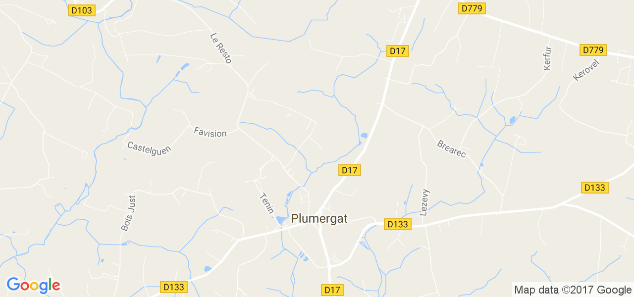 map de la ville de Plumergat