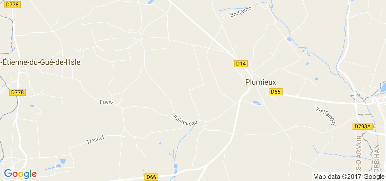 map de la ville de Plumieux