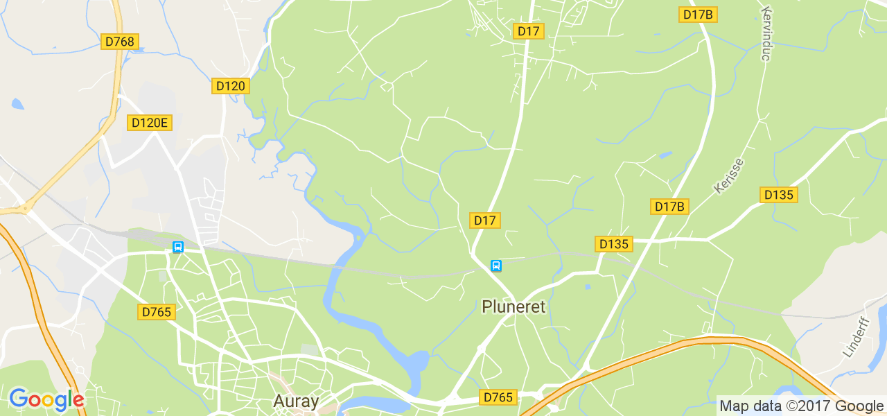 map de la ville de Pluneret