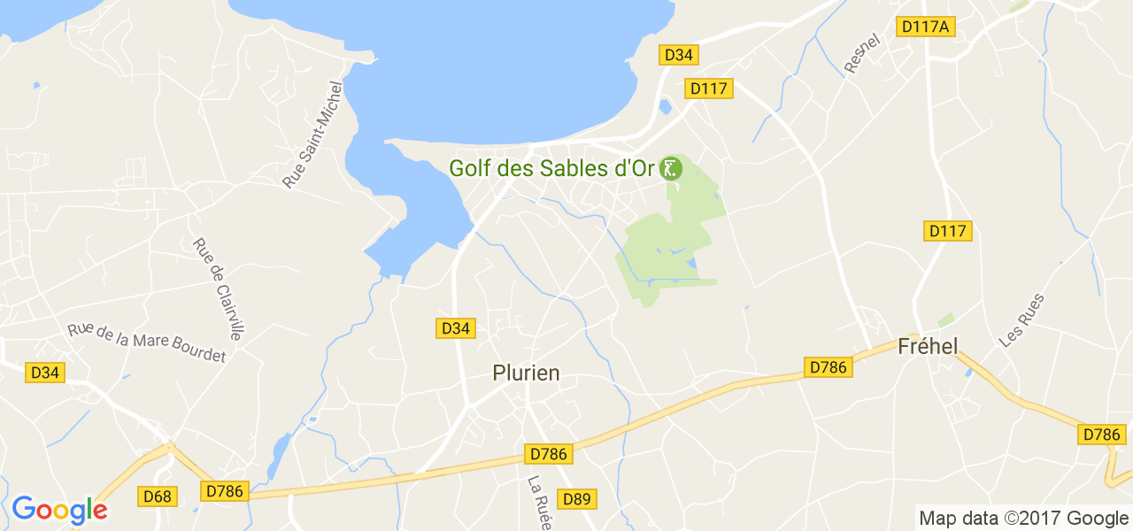 map de la ville de Plurien