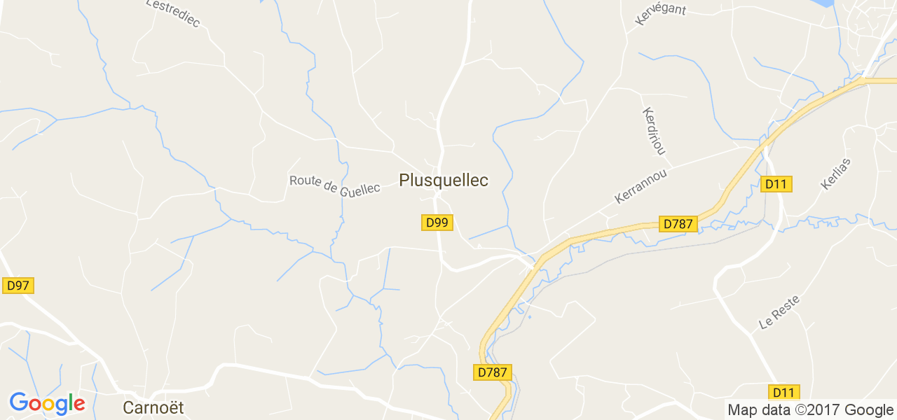 map de la ville de Plusquellec