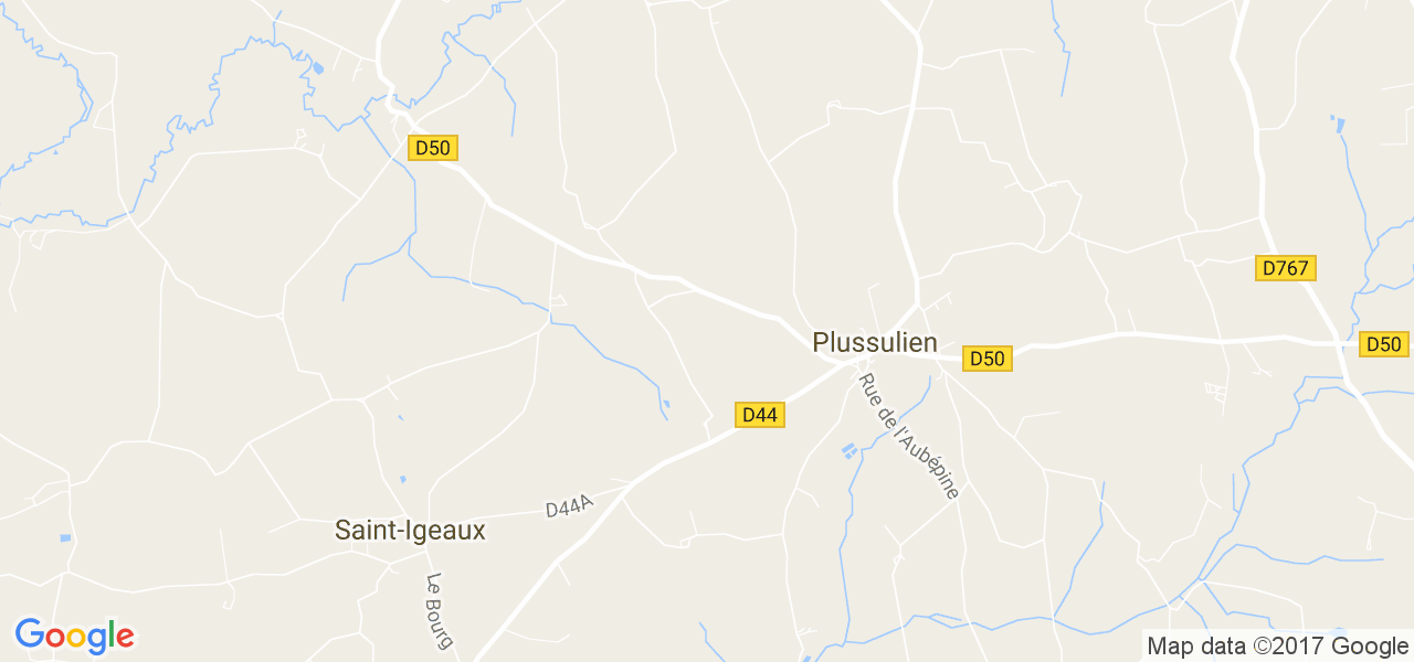 map de la ville de Plussulien