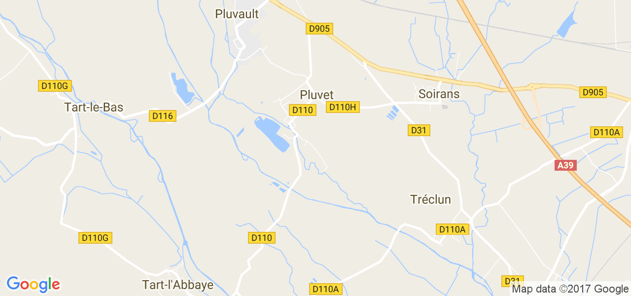 map de la ville de Pluvet