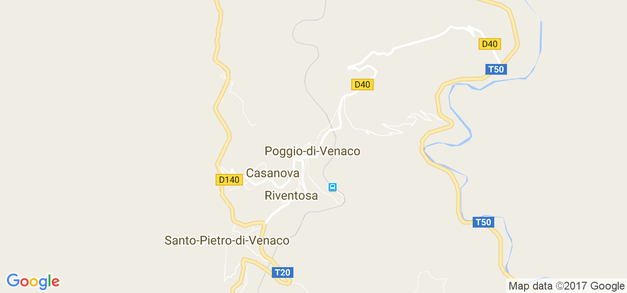 map de la ville de Poggio-di-Venaco