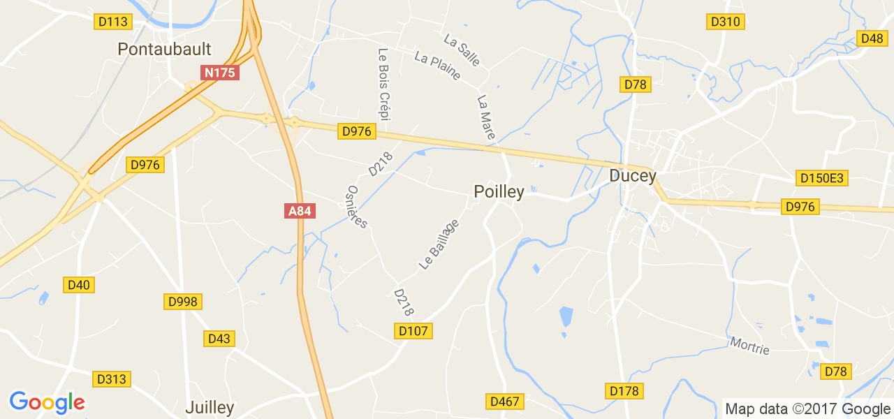 map de la ville de Poilley