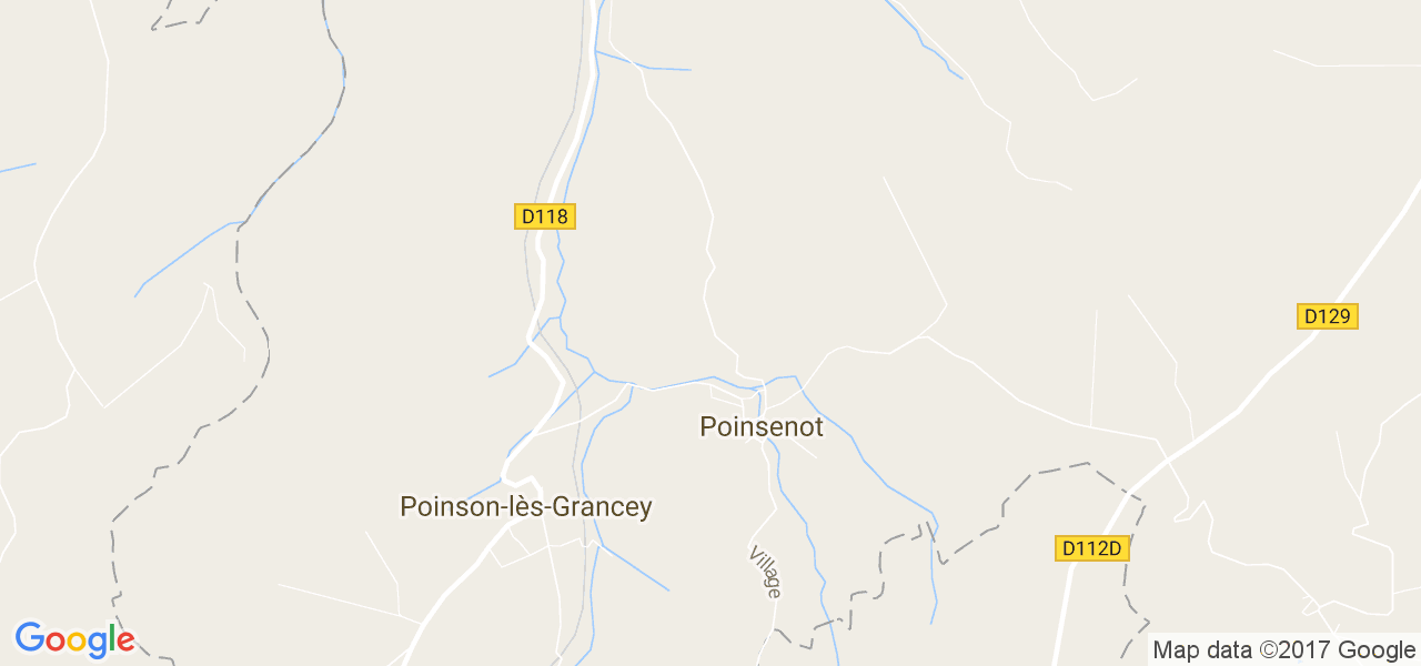 map de la ville de Poinsenot