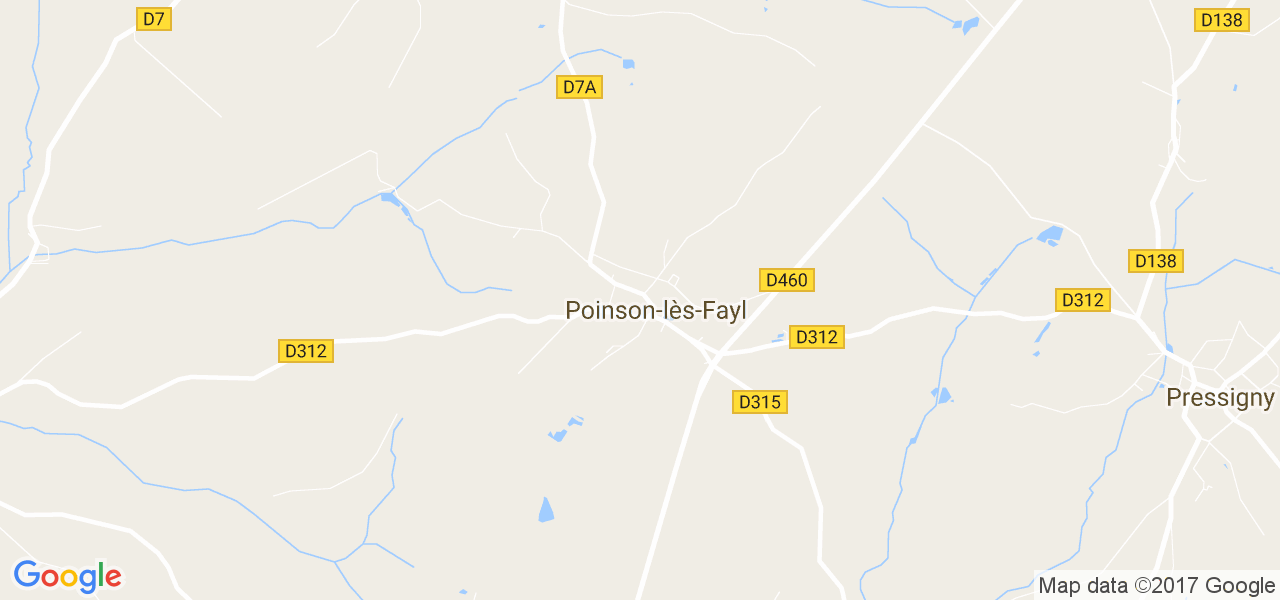 map de la ville de Poinson-lès-Fayl