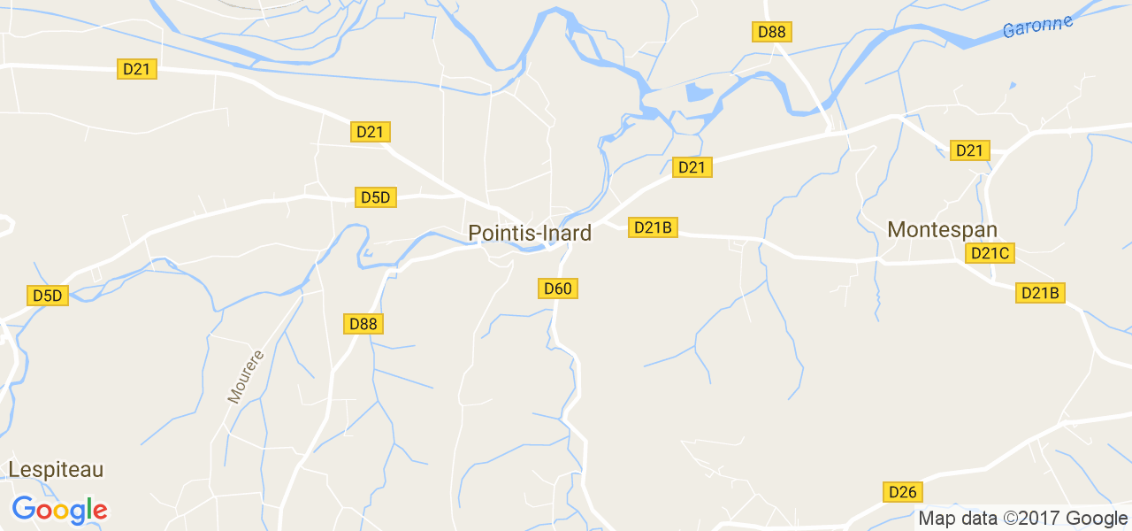 map de la ville de Pointis-Inard