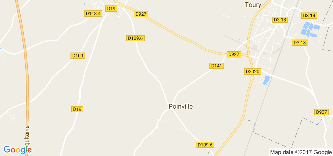 map de la ville de Poinville