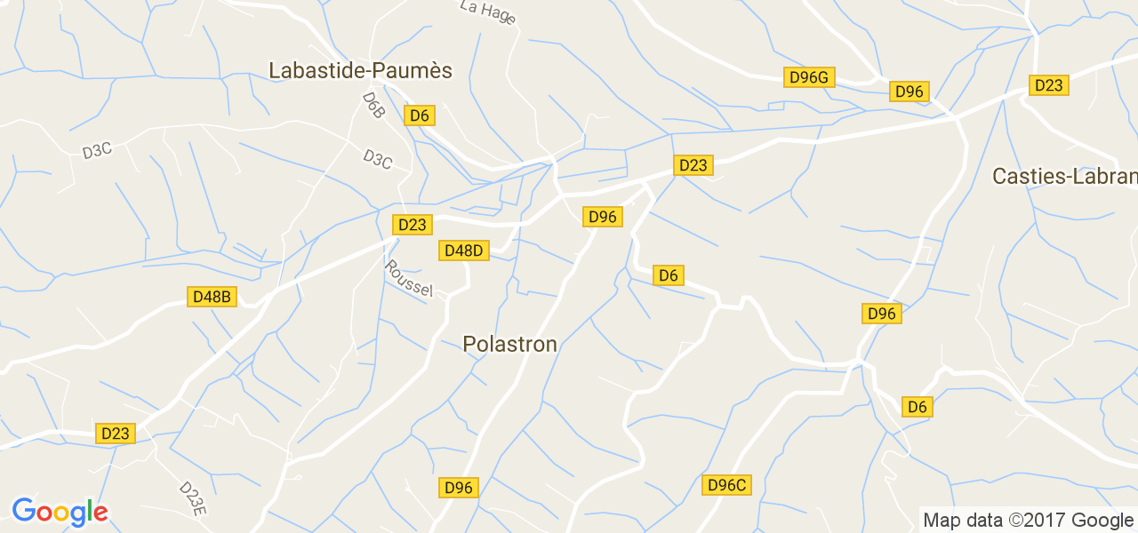 map de la ville de Polastron