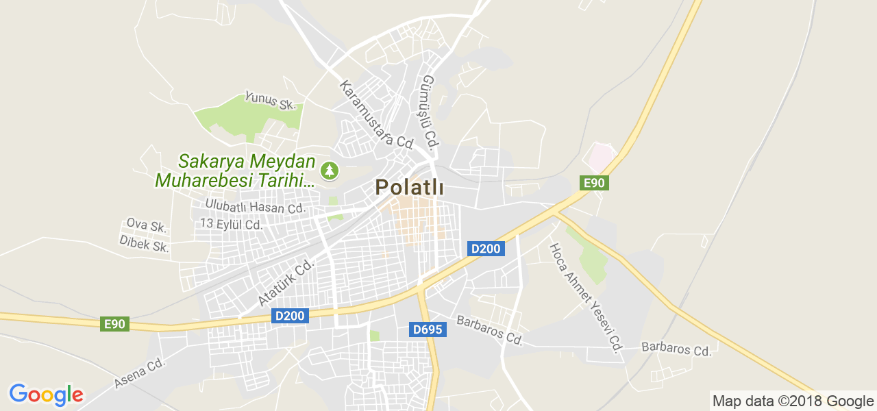 map de la ville de Polatli