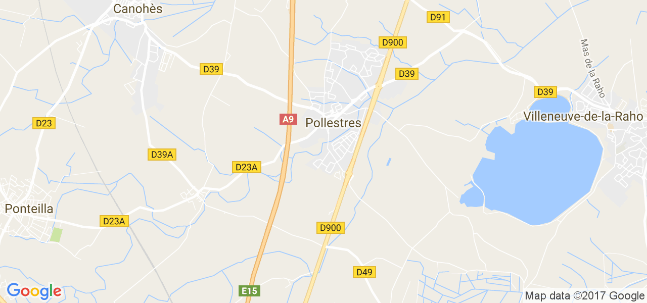 map de la ville de Pollestres