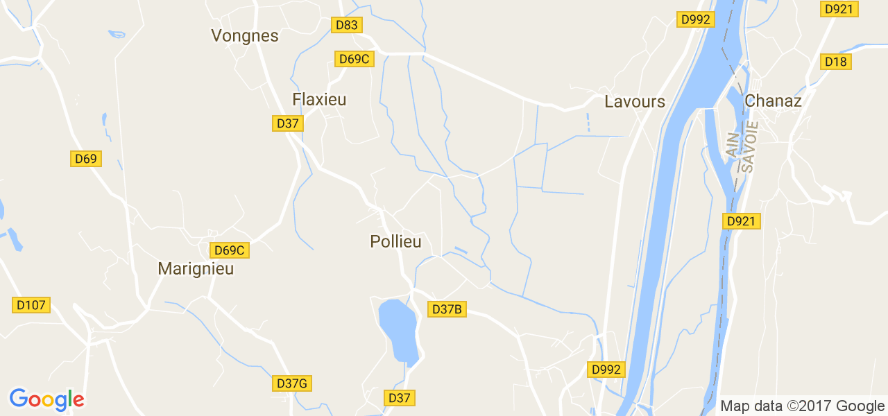 map de la ville de Pollieu