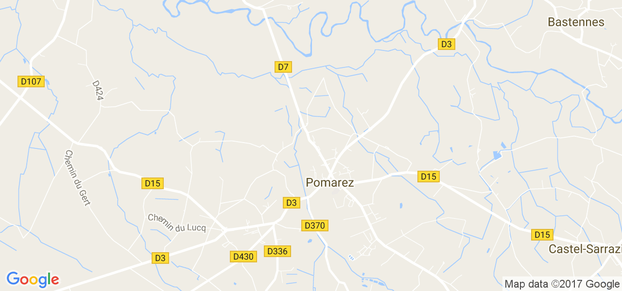 map de la ville de Pomarez