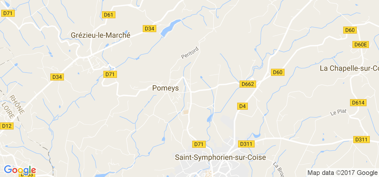 map de la ville de Pomeys