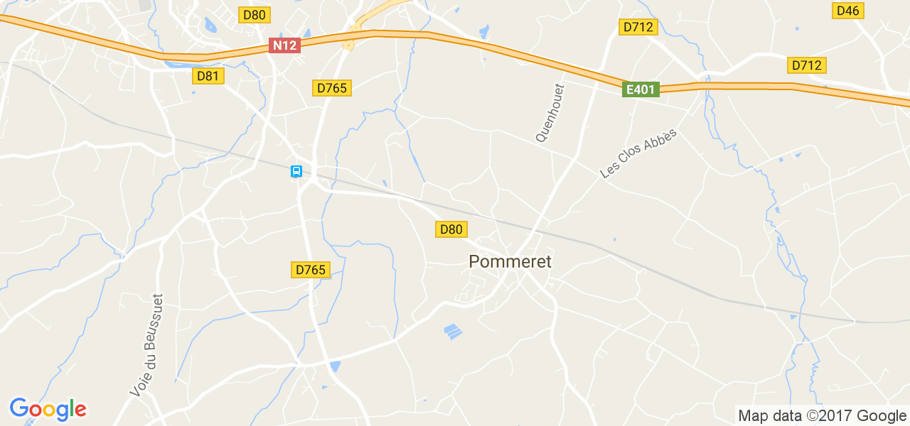 map de la ville de Pommeret