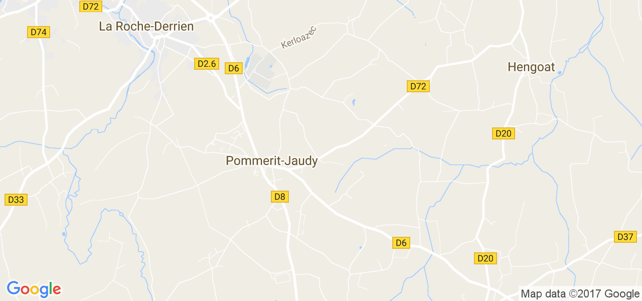 map de la ville de Pommerit-Jaudy