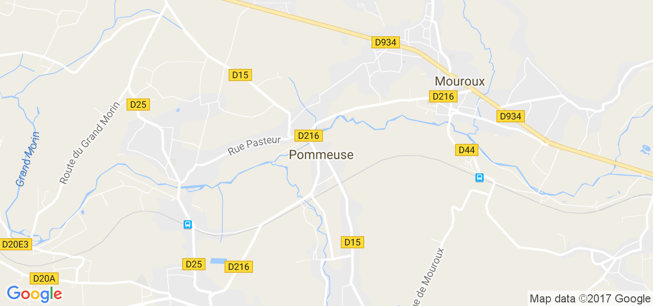 map de la ville de Pommeuse