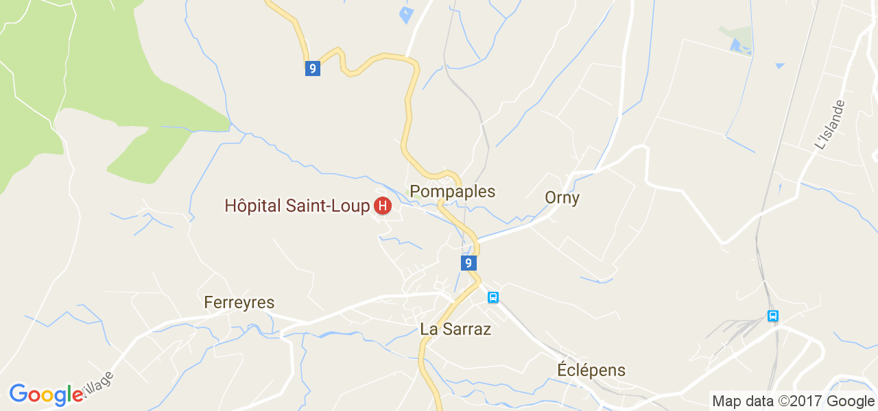 map de la ville de Pompaples