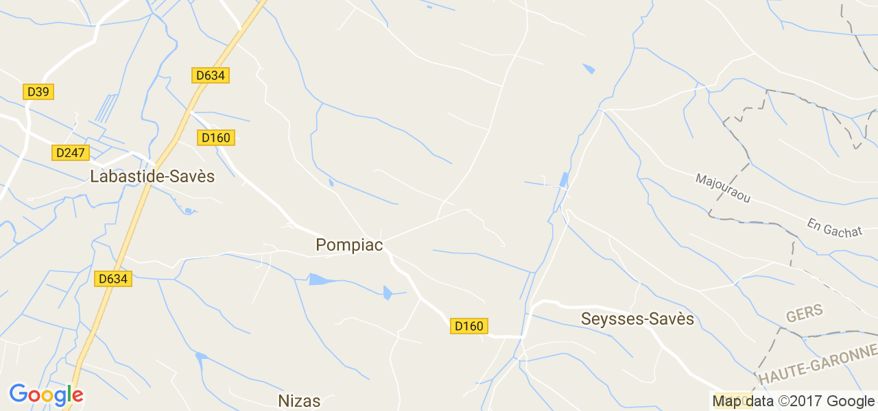 map de la ville de Pompiac