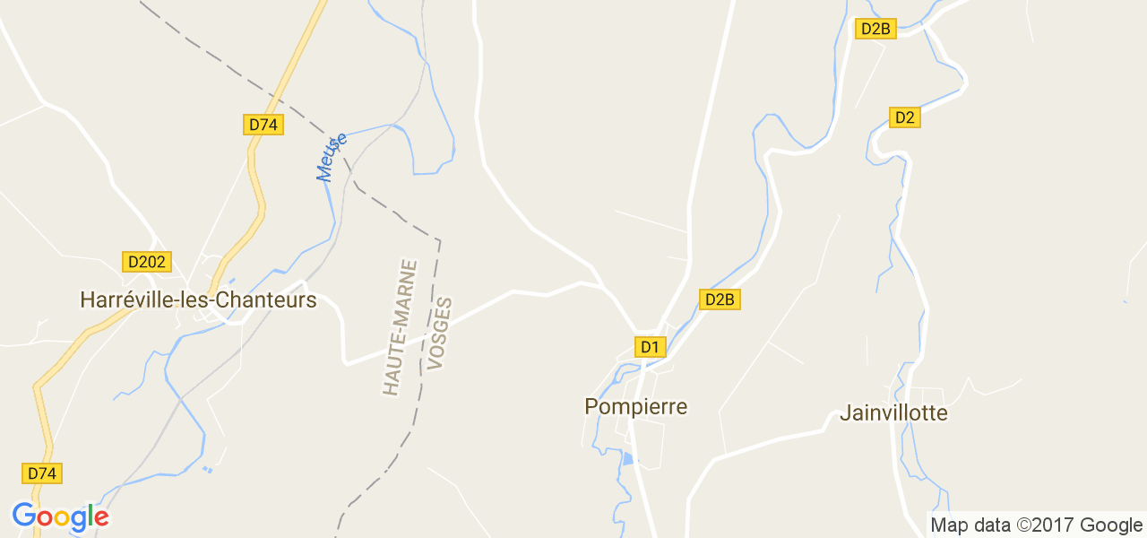 map de la ville de Pompierre