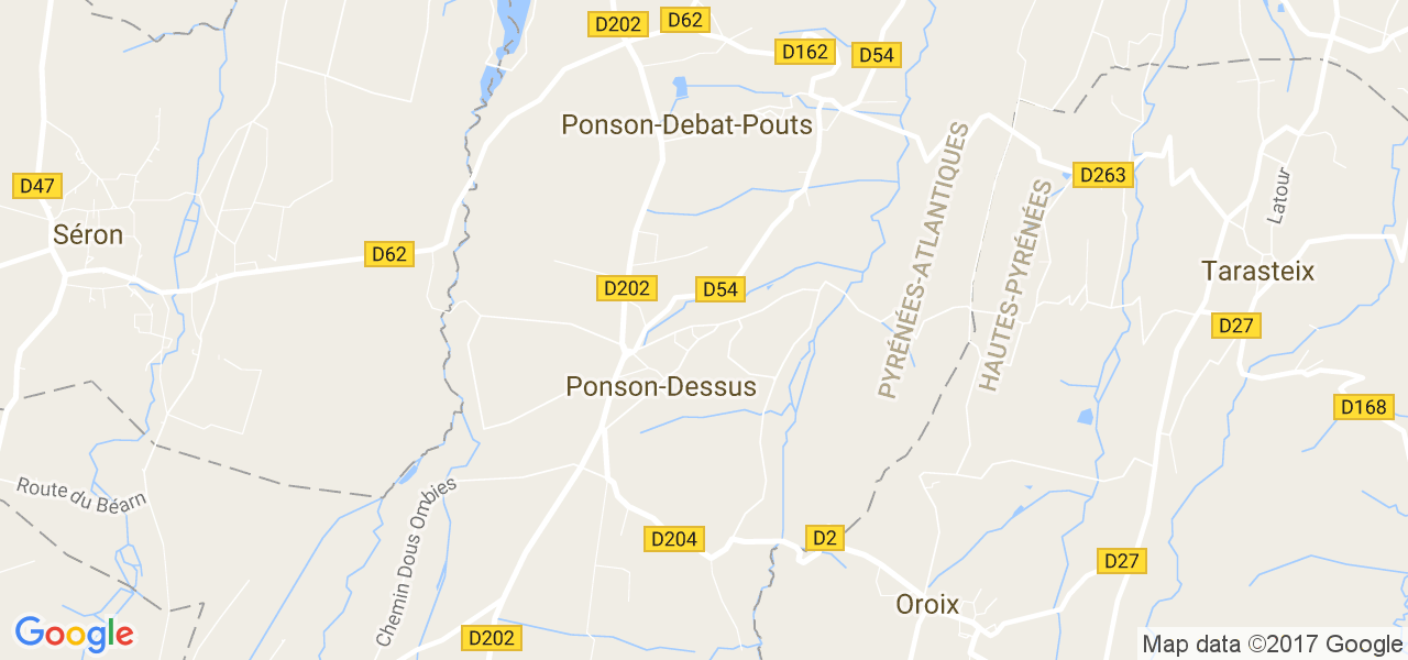 map de la ville de Ponson-Dessus