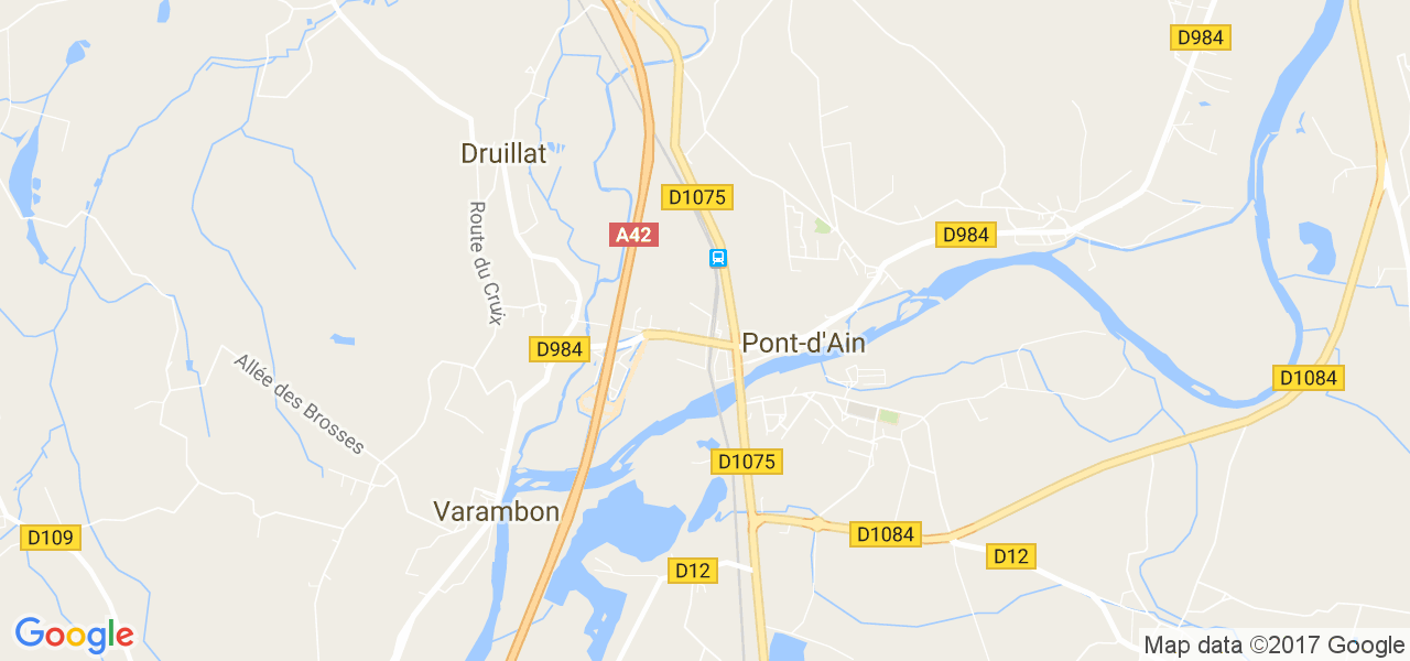 map de la ville de Pont-d'Ain