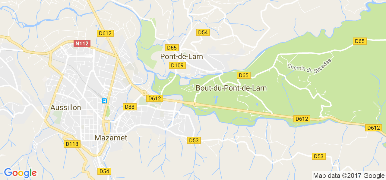 map de la ville de Pont-de-Larn