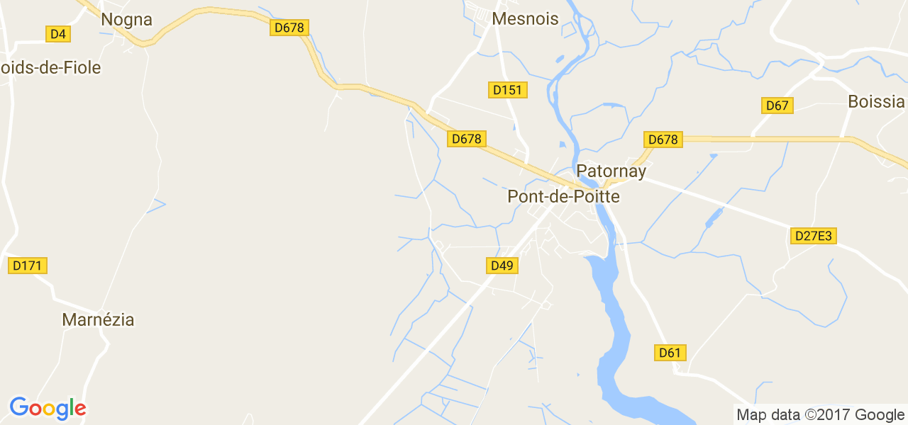 map de la ville de Pont-de-Poitte