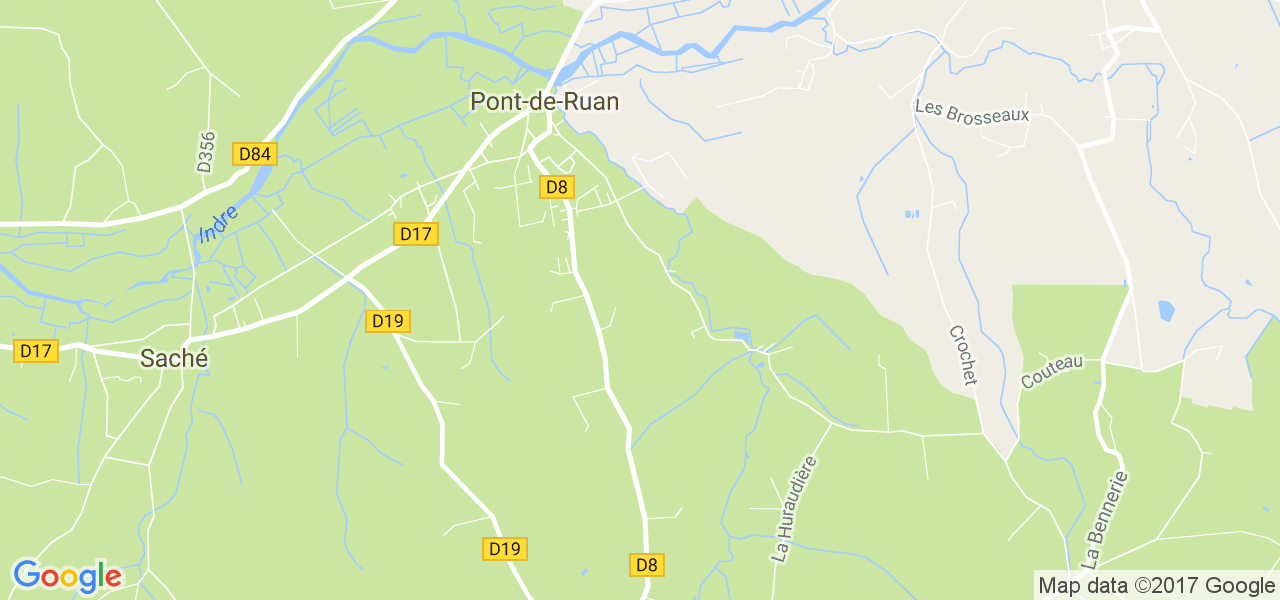 map de la ville de Pont-de-Ruan