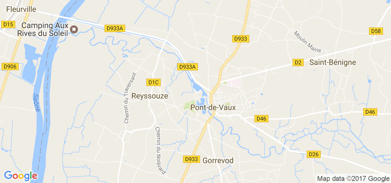 map de la ville de Pont-de-Vaux