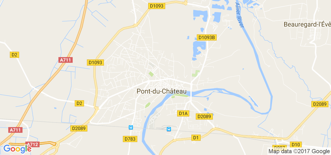 map de la ville de Pont-du-Château