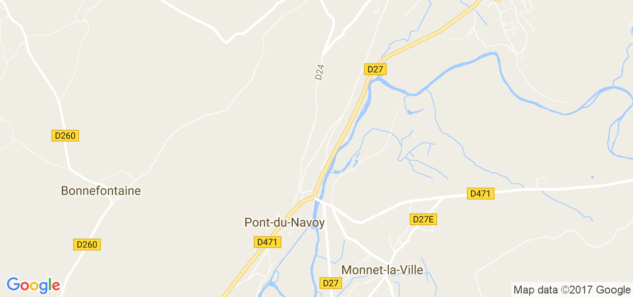 map de la ville de Pont-du-Navoy