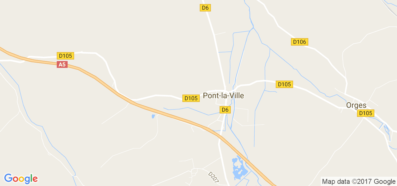 map de la ville de Pont-la-Ville