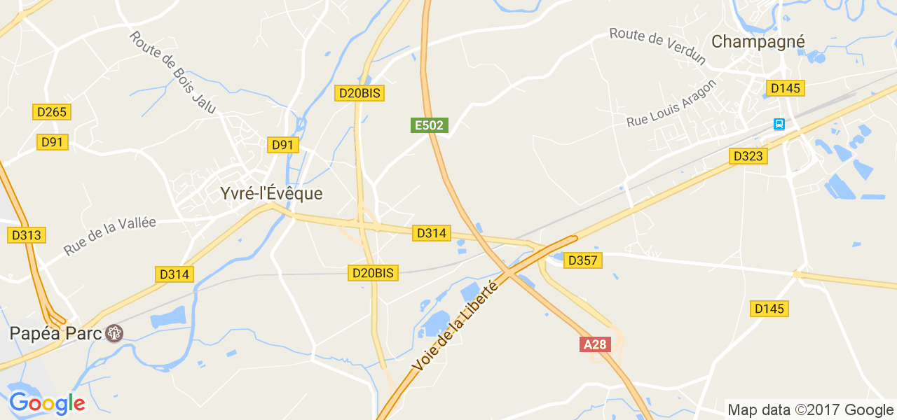 map de la ville de Pont-Péan