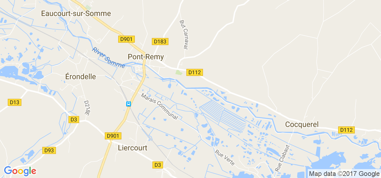 map de la ville de Pont-Remy