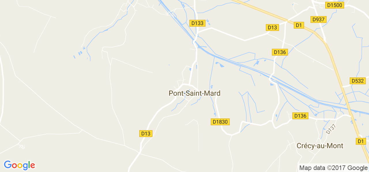 map de la ville de Pont-Saint-Mard