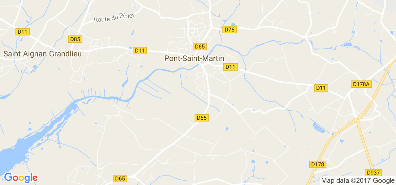 map de la ville de Pont-Saint-Martin