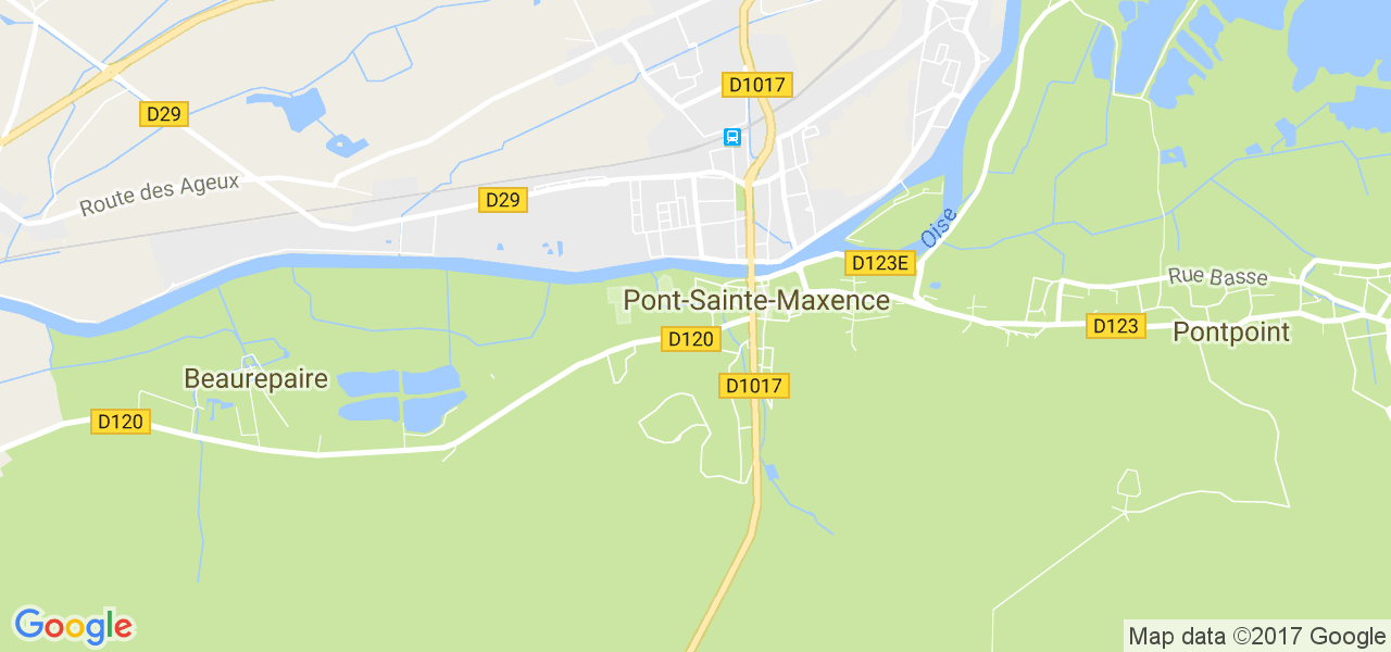 map de la ville de Pont-Sainte-Maxence