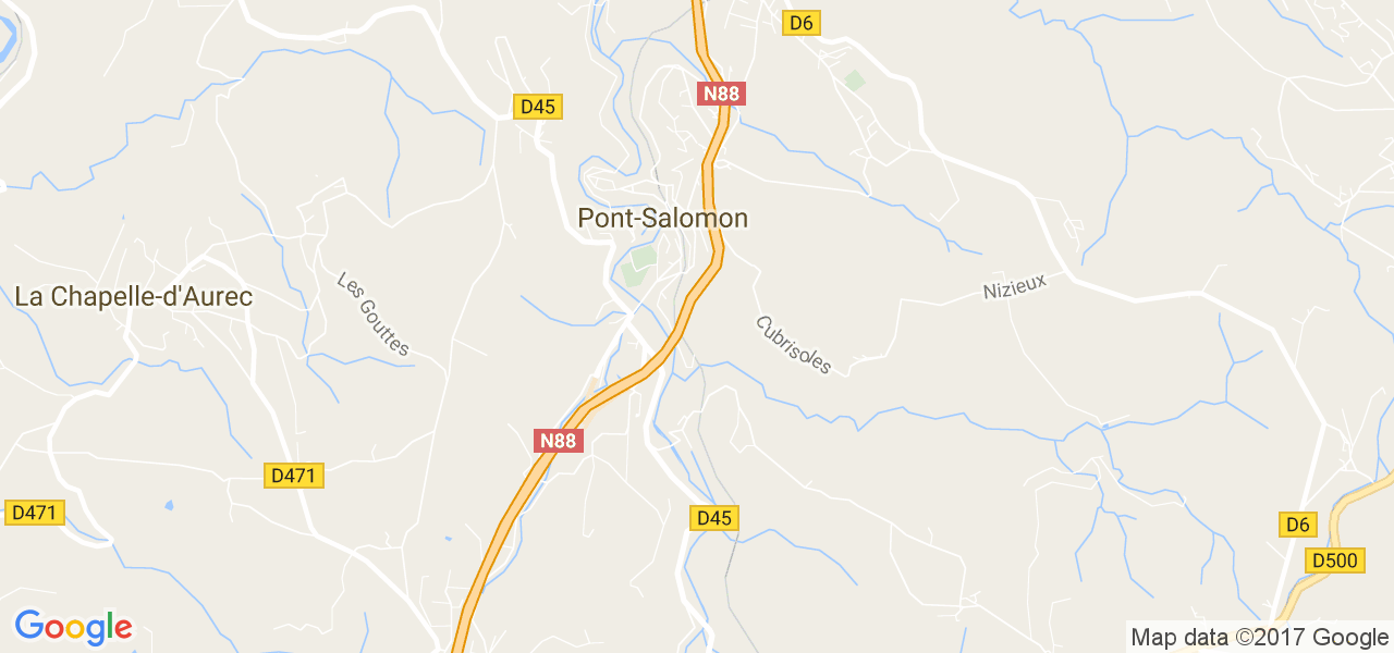 map de la ville de Pont-Salomon