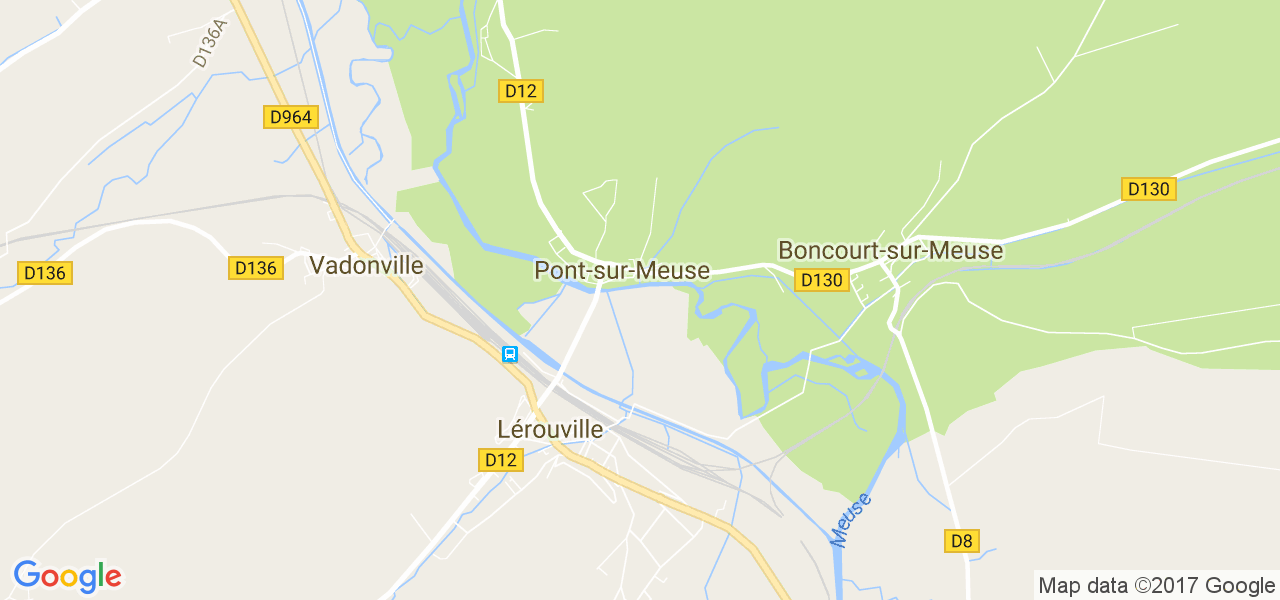 map de la ville de Pont-sur-Meuse