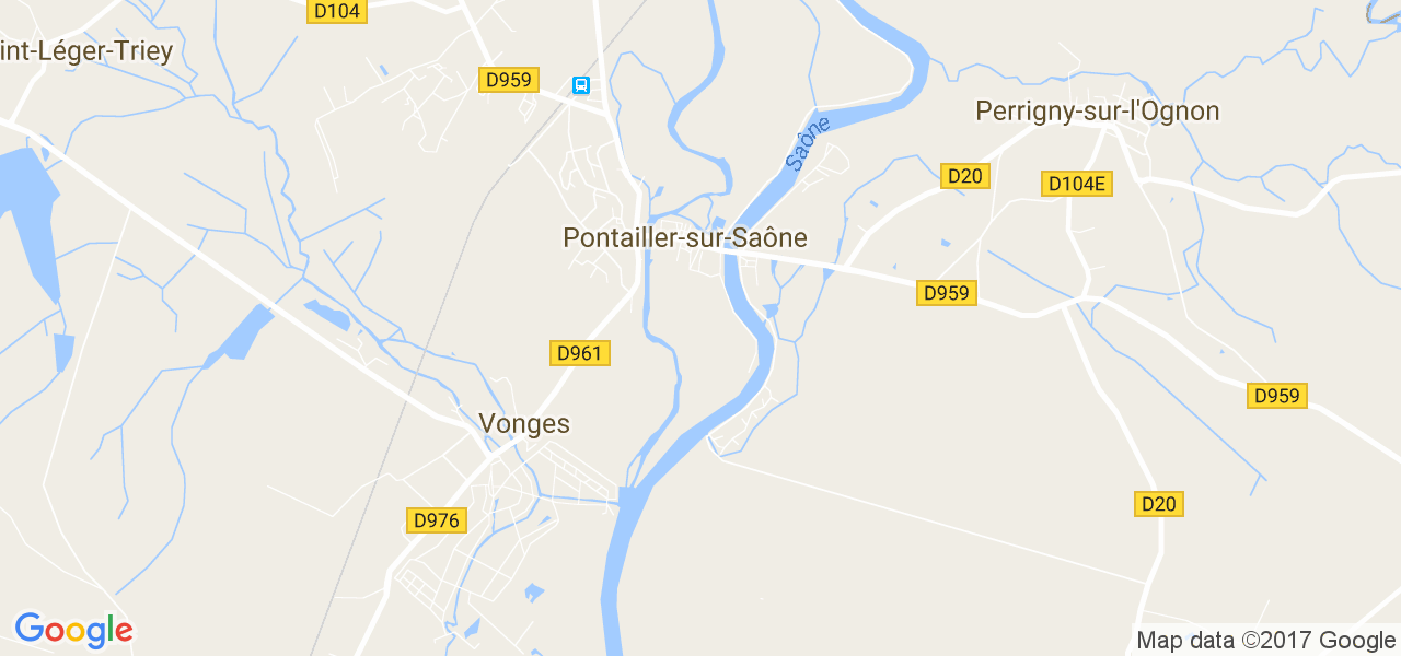 map de la ville de Pontailler-sur-Saône