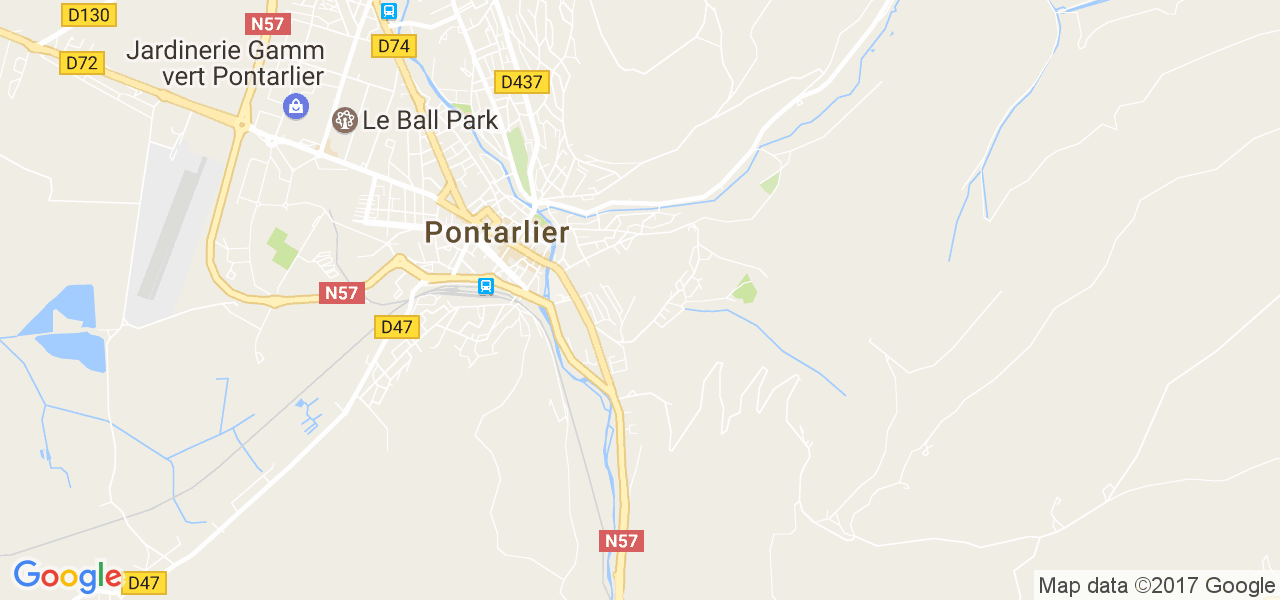 map de la ville de Pontarlier