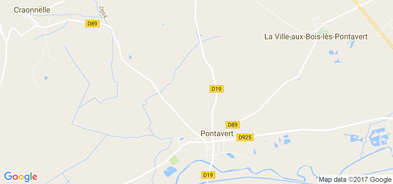 map de la ville de Pontavert